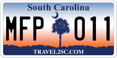 SC license plate MFP011