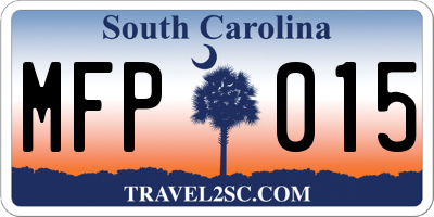 SC license plate MFP015