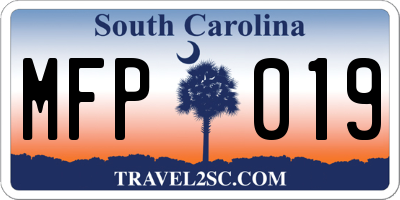 SC license plate MFP019