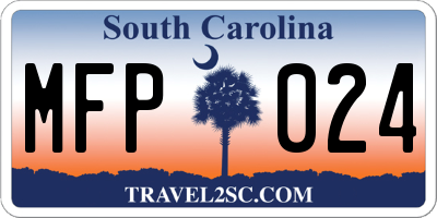 SC license plate MFP024