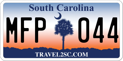 SC license plate MFP044