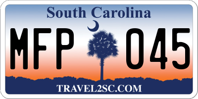 SC license plate MFP045