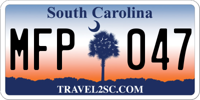 SC license plate MFP047