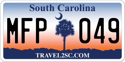 SC license plate MFP049