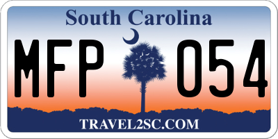 SC license plate MFP054