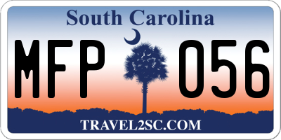 SC license plate MFP056