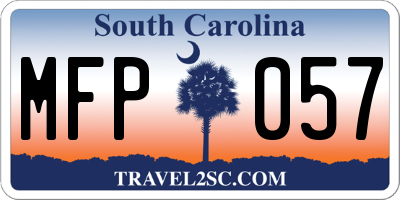 SC license plate MFP057