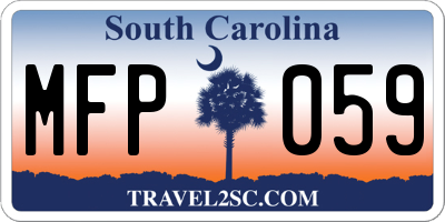SC license plate MFP059