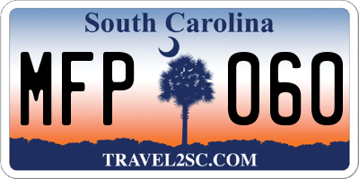SC license plate MFP060