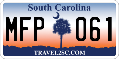 SC license plate MFP061