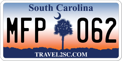 SC license plate MFP062