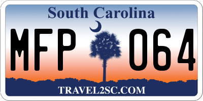 SC license plate MFP064