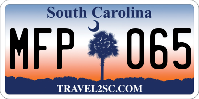 SC license plate MFP065