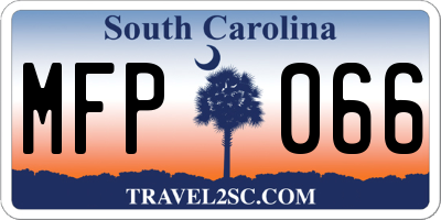 SC license plate MFP066