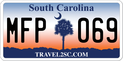 SC license plate MFP069