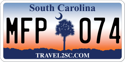 SC license plate MFP074