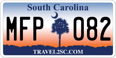 SC license plate MFP082