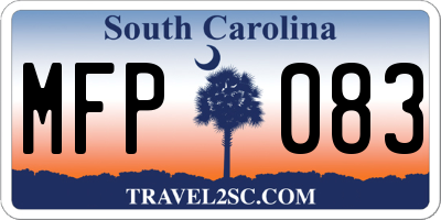 SC license plate MFP083
