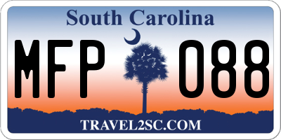 SC license plate MFP088