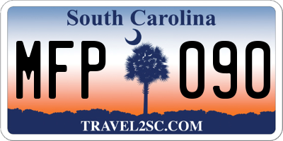 SC license plate MFP090