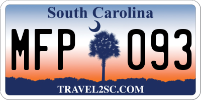 SC license plate MFP093