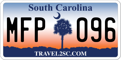 SC license plate MFP096