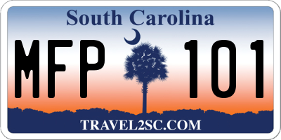 SC license plate MFP101