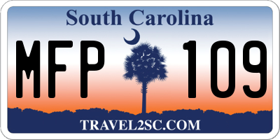 SC license plate MFP109