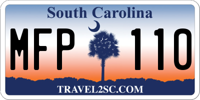 SC license plate MFP110