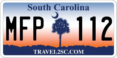 SC license plate MFP112