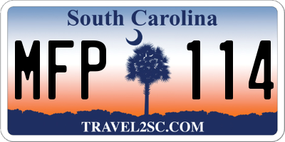 SC license plate MFP114