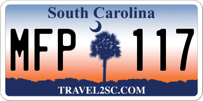 SC license plate MFP117