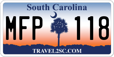 SC license plate MFP118