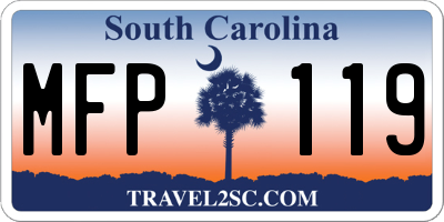 SC license plate MFP119
