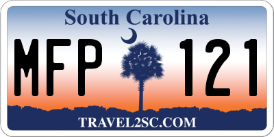 SC license plate MFP121