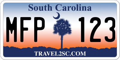 SC license plate MFP123