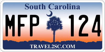 SC license plate MFP124