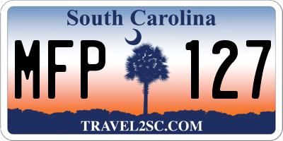 SC license plate MFP127