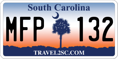 SC license plate MFP132