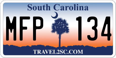 SC license plate MFP134