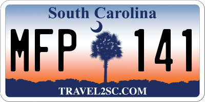 SC license plate MFP141
