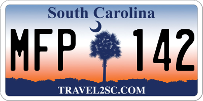 SC license plate MFP142