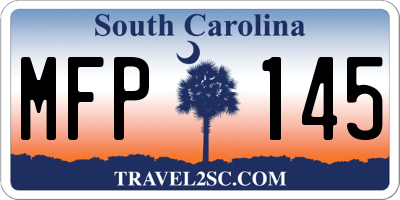 SC license plate MFP145