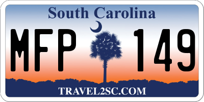 SC license plate MFP149