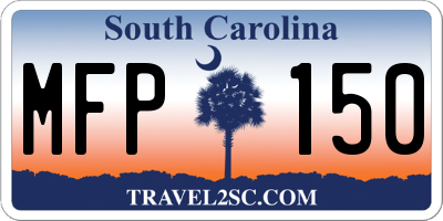 SC license plate MFP150