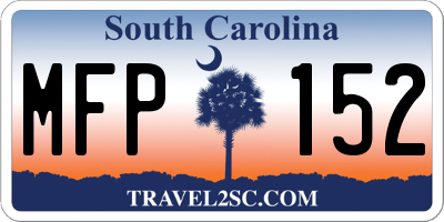 SC license plate MFP152