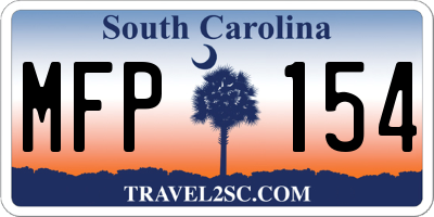 SC license plate MFP154