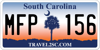 SC license plate MFP156