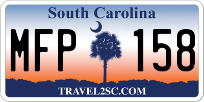 SC license plate MFP158