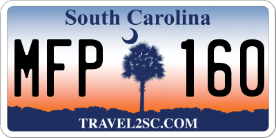 SC license plate MFP160